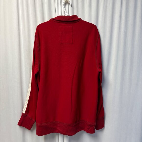 American Eagle Mens Red Full-Zip Jacket Size XLT Vintage Fit Sweatshirt Track - Picture 2 of 7